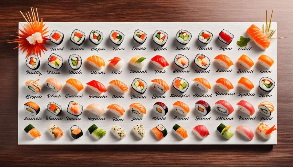 sushi art menu