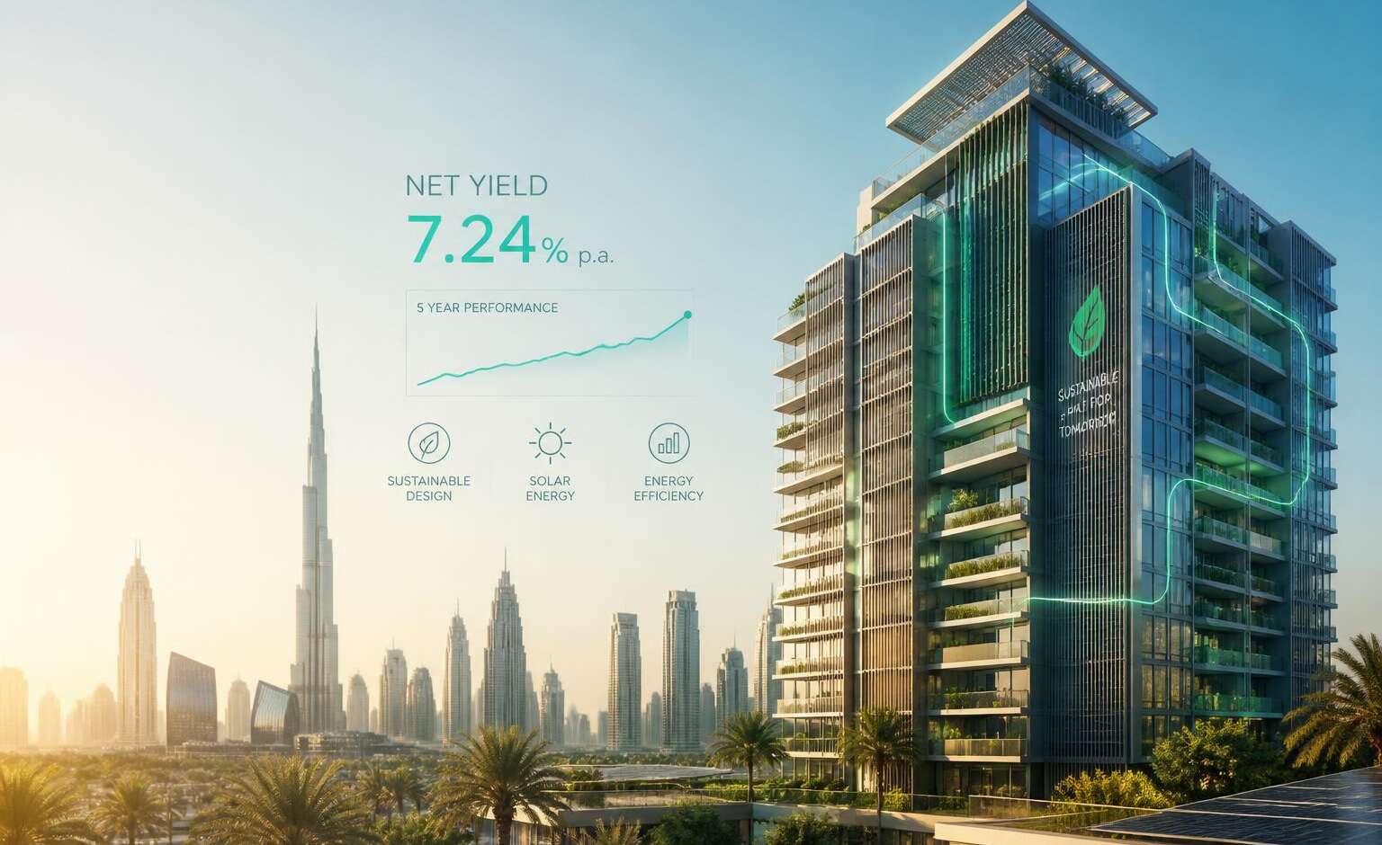 Construction durable à Dubaï : DGBRS, LEED, Estidama et 6,8 à 8,2 % de rendement net