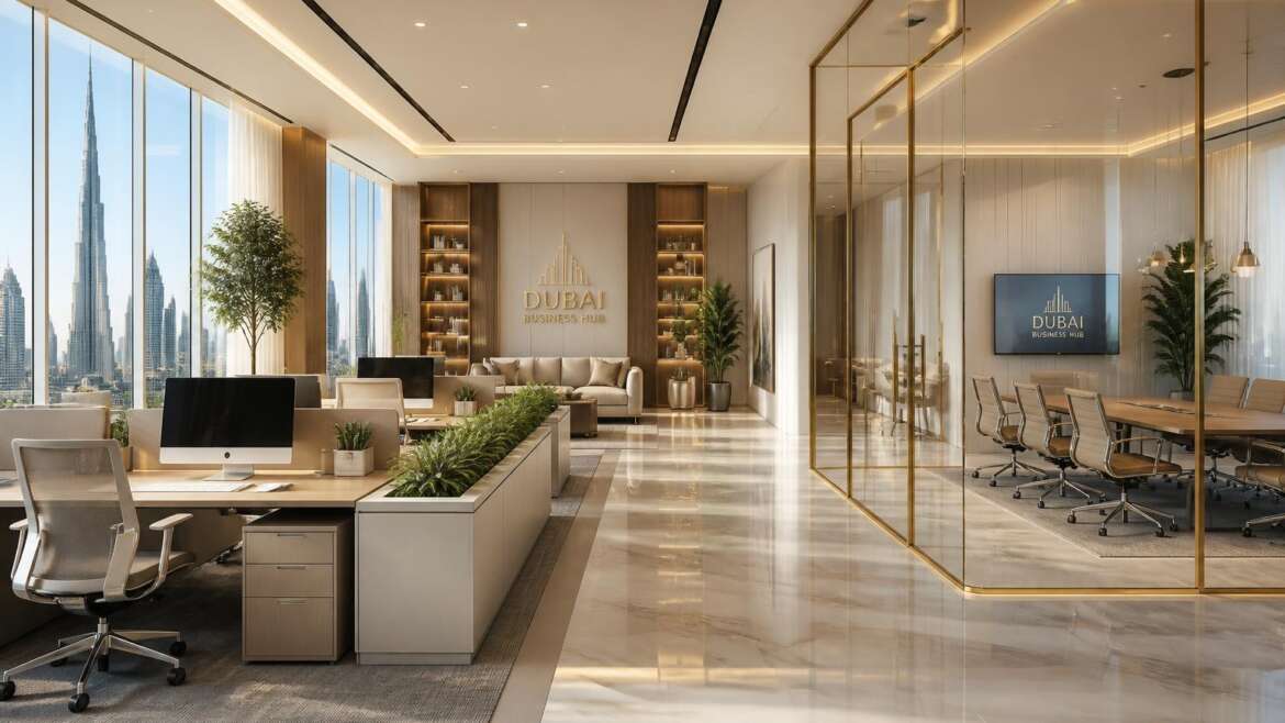 Décoration de bureaux professionnels à Dubaï : circulation, image et confort sans compromis