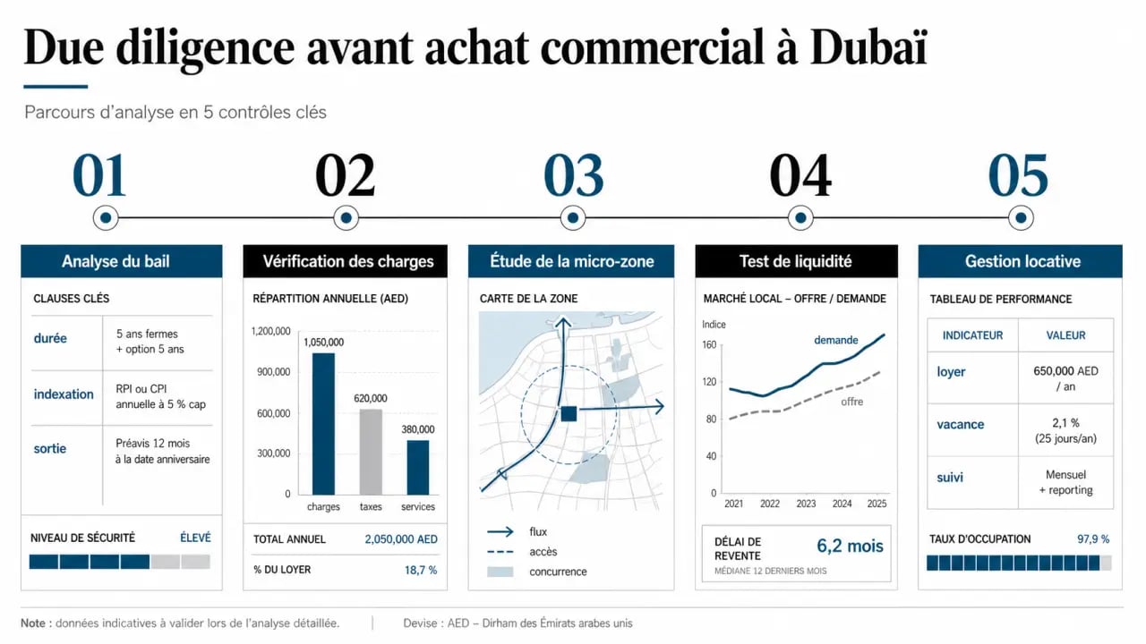 Investir dans l’immobilier commercial à Dubaï : étapes de due diligence avant l’achat