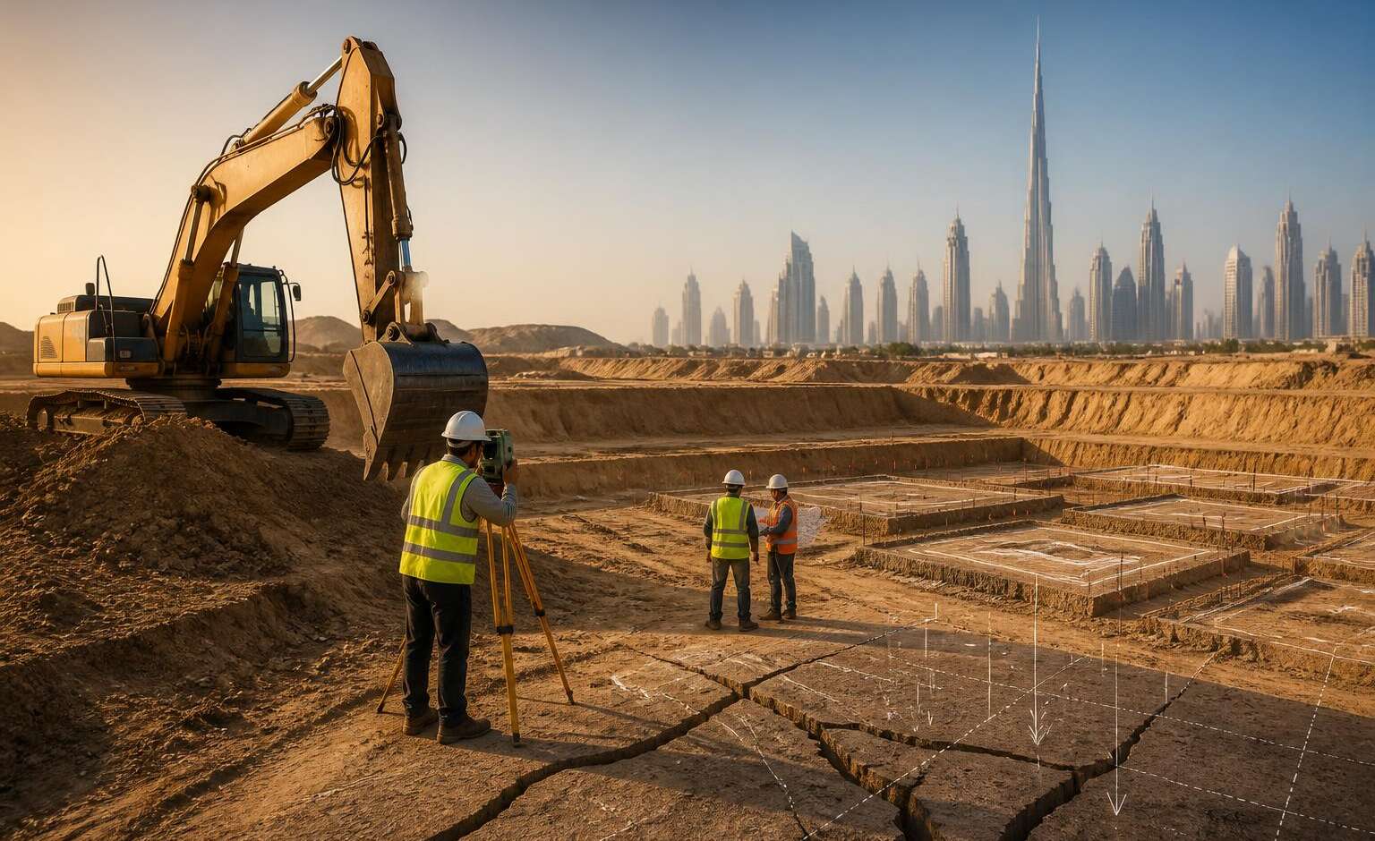 Terrassement à Dubaï : pourquoi le sol sablonneux peut faire basculer la valeur d’un projet