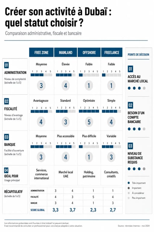 Optimiser la gestion administrative des entreprises françaises à Dubaï : comparaison Free Zone, Mainland et offshore