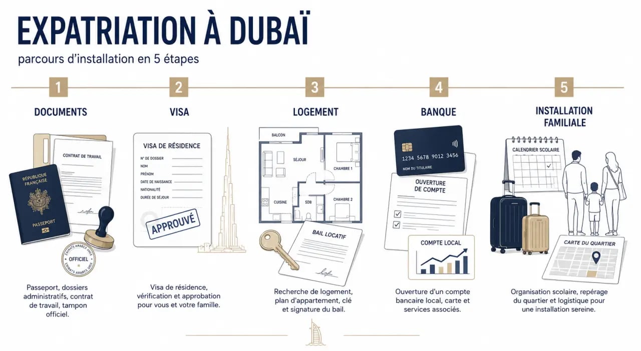 Optimiser la mobilité internationale des cadres expatriés à Dubaï avec une séquence d’installation en plusieurs étapes